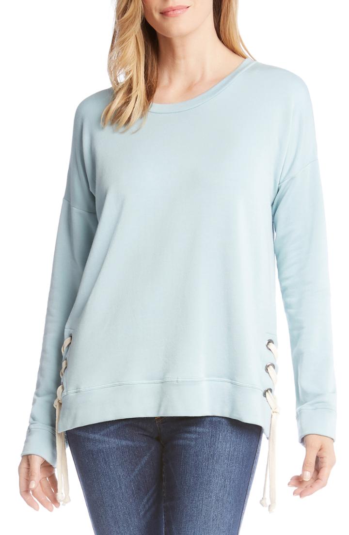 Women's Karen Kane Side Tie Sweater - Blue/green