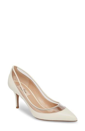 Women's Valentino Glassglow Pump Us / 36eu - Ivory