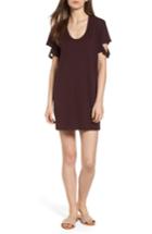 Women's Pst By Project Social T Knotted Sleeve T-shirt Dress - Purple