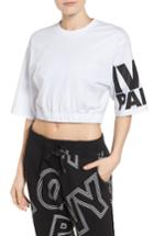 Women's Ivy Park Logo Gathered Hem Crop Tee - White