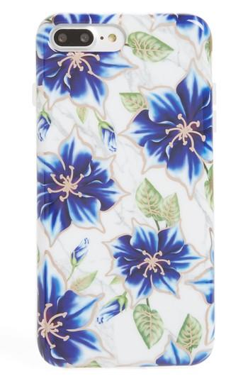 Velvet Caviar Blue Lily Floral Marble Iphone 7/8 Case - Blue