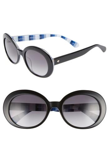 Women's Kate Spade New York Cindra 54mm Gradient Round Sunglasses - Black