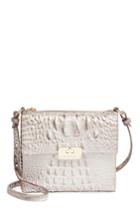 Brahmin Melbourne Manhattan Croc Embossed Leather Crossbody Bag - Metallic