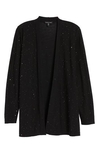 Women's Eileen Fisher Sequin Merino Wool Cardigan - Black