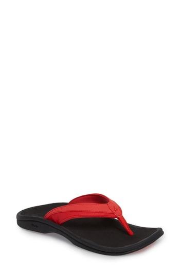 Women's Olukai Ohana Sandal M - Red