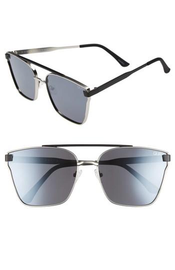 Men's Quay Australia Cassius 64mm Navigator Sunglasses - Z/dnu Black/ Smoke