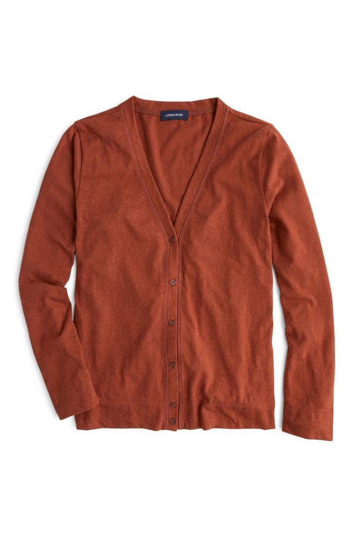 Women's J.crew V-neck Slub Cardigan