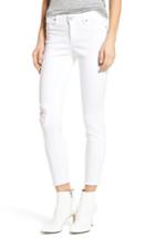 Women's Articles Of Society Carly Distressed Ankle Skinny Jeans - White