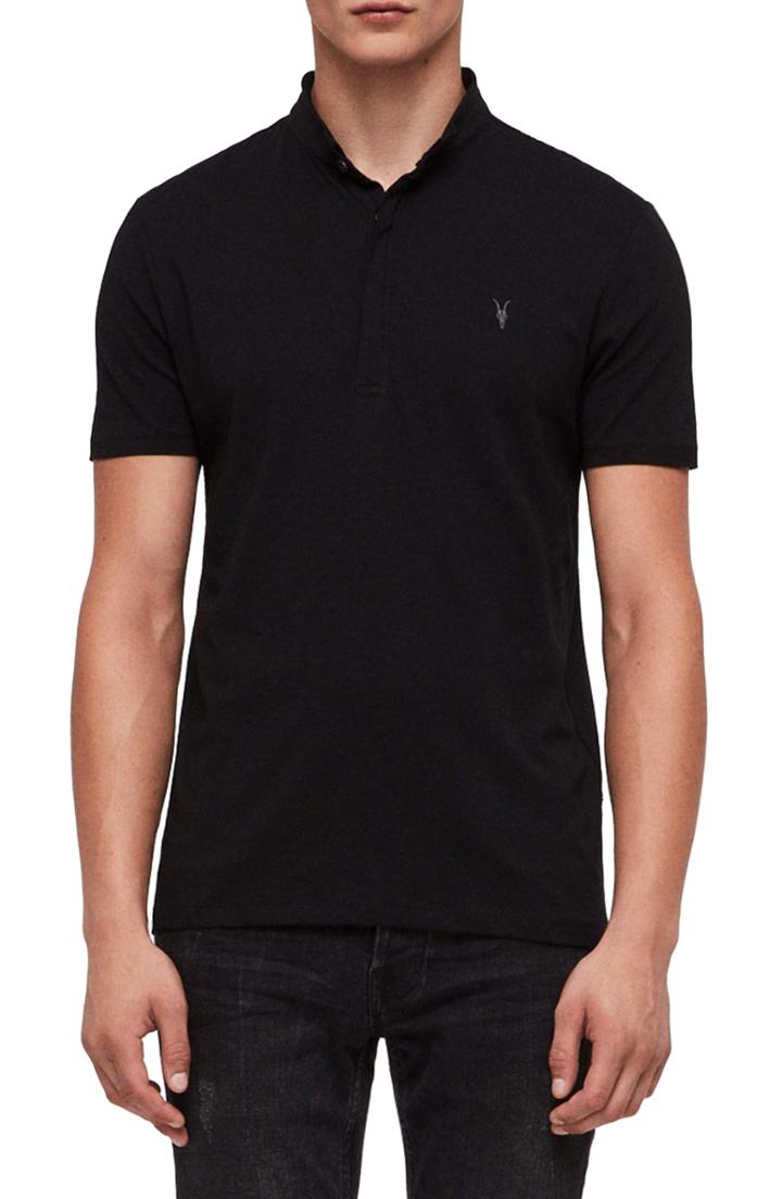 Men's Allsaints Grail Slim Fit Polo - Black