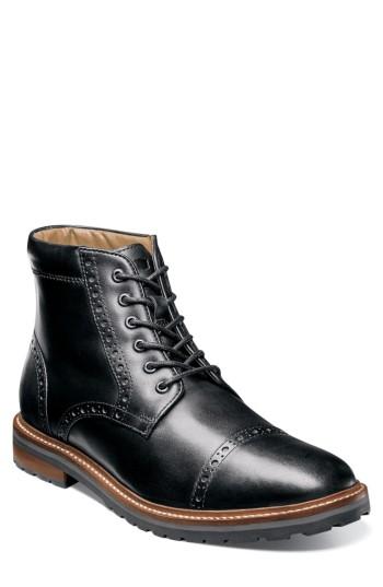 Men's Florsheim Estabrook Cap Toe Boot Eee - Black