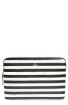 Kate Spade New York Stripe 13-inch Laptop Sleeve - Black