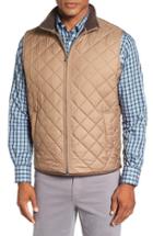 Men's Peter Millar 'hudson' Lightweight Quilted Vest - Beige