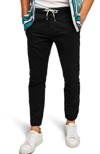 Men's Topman Skinny Jogger Pants X 34 - Black