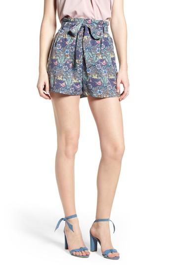 Women's Bishop + Young Floral Paperbag Shorts - Blue
