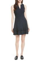 Women's Rebecca Taylor Ruffle Hem Tweed Dress - Blue