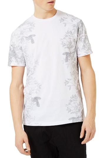 Men's Topman Slim Fit Floral Print T-shirt