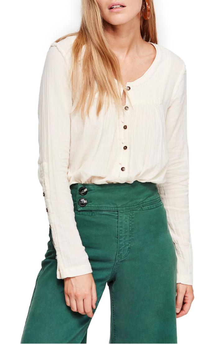 Women's Free People Sand Dune Tunic - White