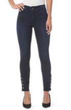 Women's Nydj Ami Exposed Button Stretch Skinny Jeans - Blue