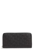 Women's Loewe Leather Zip Around Wallet - Black