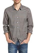 Men's James Perse Regular Fit Plaid Sport Shirt (xs) - Yellow