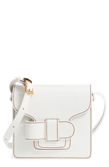 Trademark Greta Leather Crossbody Bag - White