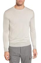 Men's Eleventy Merino Wool & Silk Tipped Sweater, Size - Beige