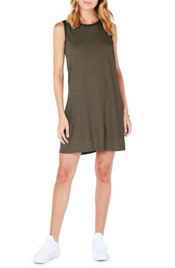 Women's Michael Stars Ringer Stripe Tank Dress - Green