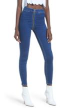 Women's Topshop Joni Zip Around High Rise Super Skinny Jeans X 30 - Blue