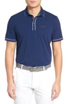 Men's Ted Baker London Playgo Piped Trim Golf Polo (m) - Blue