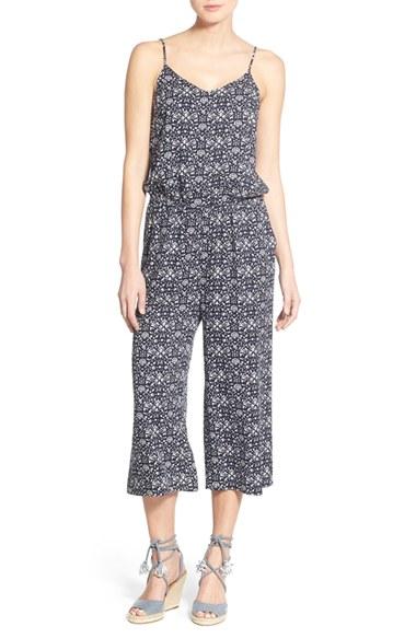 Women's Hinge Wide Leg Romper - Blue