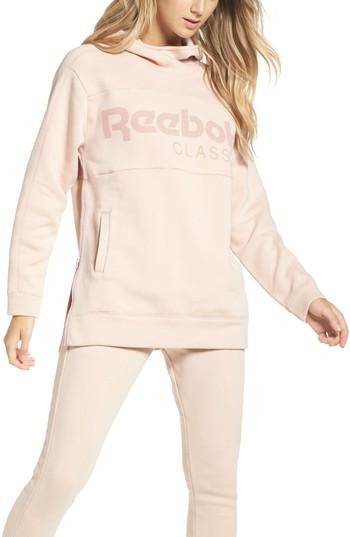 Women's Reebok Oversize Graphic Hoodie - Pink