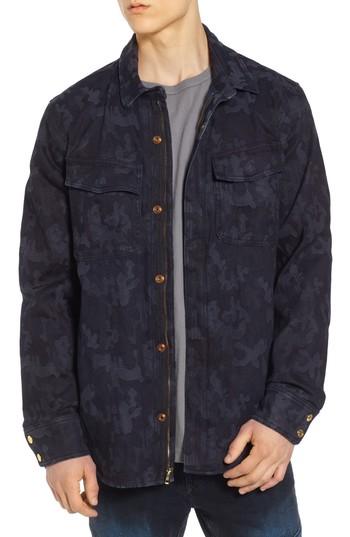 Men's True Religion Brand Jeans Camo Field Jacket - Blue