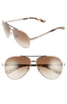 Women's Kate Spade New York Amarissa 59mm Polarized Aviator Sunglasses - Beige/ Brown