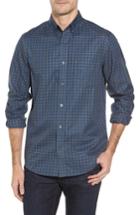 Men's Nordstrom Men's Shop Smartcare(tm) Regular Fit Plaid Sport Shirt, Size - Brown
