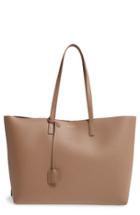Saint Laurent 'shopping' Leather Tote - Brown