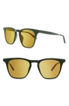 Women's Smoke X Mirrors Rocket 88 50mm Square Sunglasses - Green/ Gold Mirror