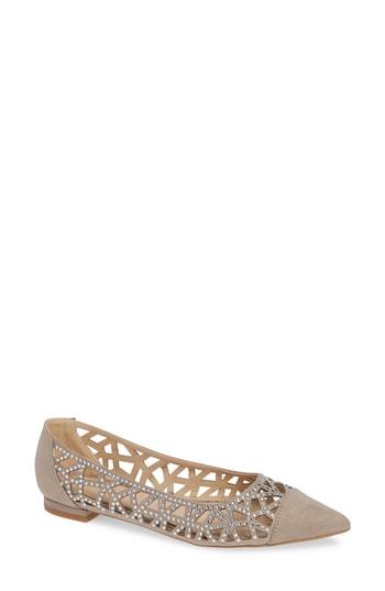 Women's Athena Alexander Andover Pointy Toe Flat M - Beige