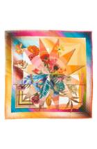 Women's Cristian Lacroix Botanic Silk Scarf, Size - Yellow
