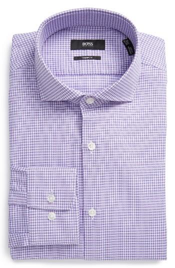 Men's Boss Sharp Fit Houndstooth Dress Shirt