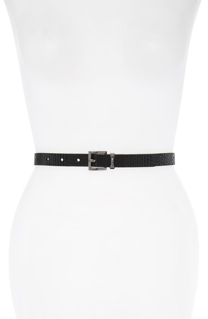 Women's Kate Spade New York Metallic Snake Pattern Reversible Belt