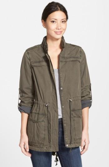 Women's Levi's Lightweight Cotton Hooded Utility Jacket - Green