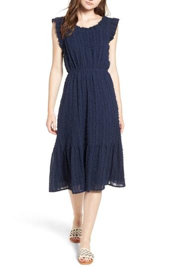 Women's Moon River Fray Detail Dress - Blue