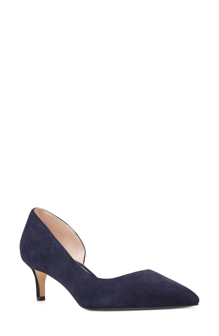 Women's Nine West Fiacre Half D'orsay Pump .5 M - Blue