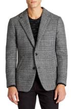Men's Bonobos Capstone Trim Fit Windowpane Wool Blend Sport Coat R - Grey