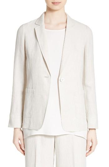 Women's Lafayette 148 New York Alba Herringbone Linen Jacket
