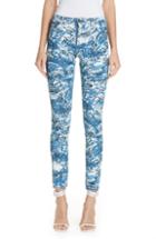 Women's Off-white Tapestry Print Skinny Jeans
