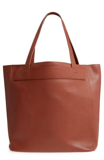 Bp. Stitched Faux Leather Tote - Brown
