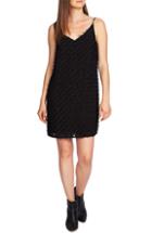 Women's Cece Fringe Jacquard Slipdress - Black