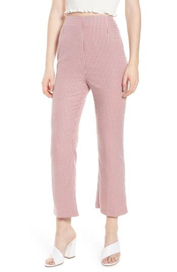 Women's Wayf Pisa High Waist Crop Pants - Red