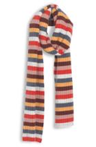 Women's Madewell Multi Stripe Knit Scarf, Size - Red